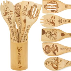 6-Piece Wooden Spoons Horror Movie Character